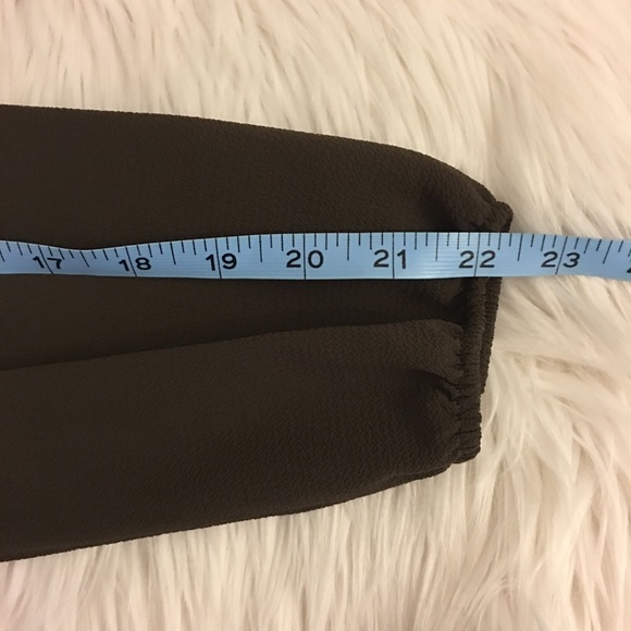 Olive green lace up top - Picture 7 of 8